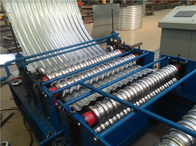 波紋糧倉板壓型起拱設備