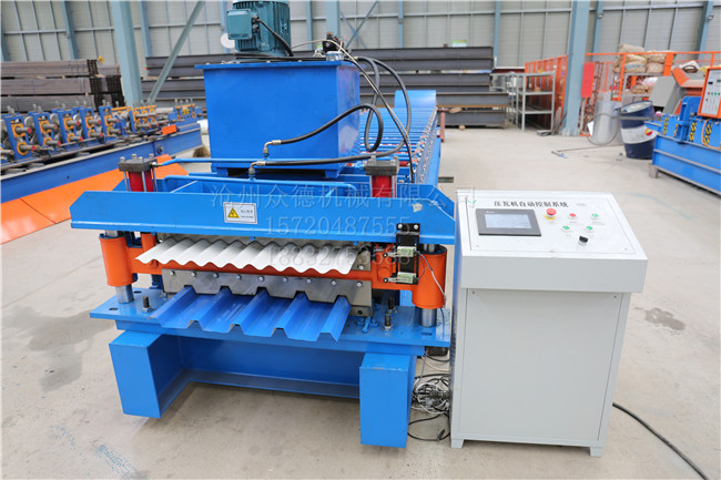 圓弧波紋瓦+梯形瓦雙層壓型機